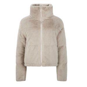 Apparis Billie Coat Cropped Faux Fur Bomber Jacket